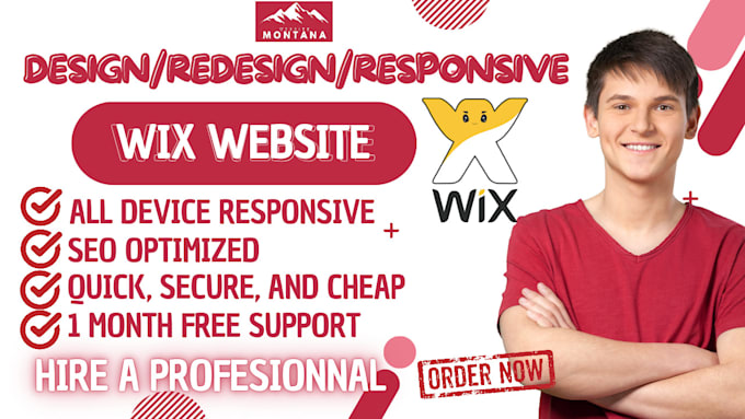 Gig Preview - Offer the creation or redesign of your website on the wix platform