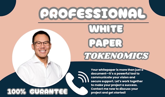 Gig Preview - Design professional white paper, crypto whitepaper, tokenomics and roadmap