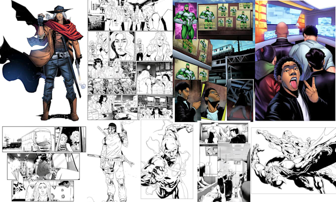 Gig Preview - Draw graphic novel comic page, colored book illustration, nsfw anime manga art