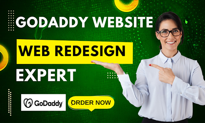 Gig Preview - Create godaddy website design godaddy s e o website redesign seo development