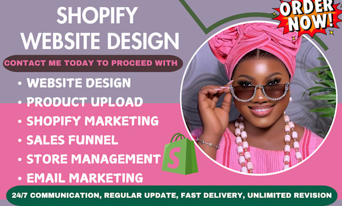 Gig Preview - Build shopify website shopify store design shopify redesign shopify dropshipping