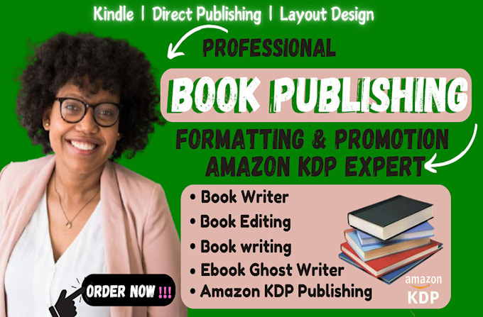 Gig Preview - Do book publishing amazon kdp ads ebook formatting book promotion children book