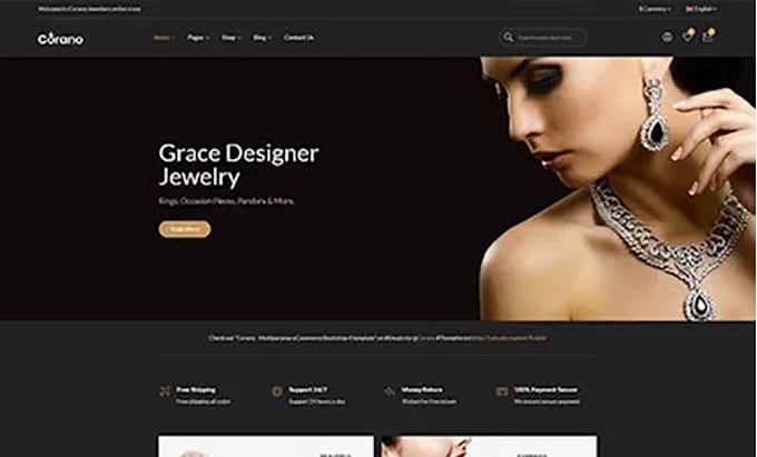 Gig Preview - Create jewelry shopify store luxury website for brands