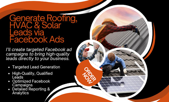 Gig Preview - Generate roofing, hvac, and solar leads via facebook ads