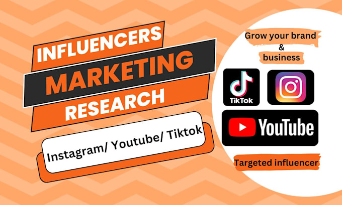 Gig Preview - Find best youtube tiktok and instagram influencer research for marketing