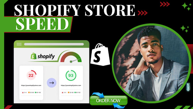 Gig Preview - Shopify store speed optimization website seo store speed up shopify expert