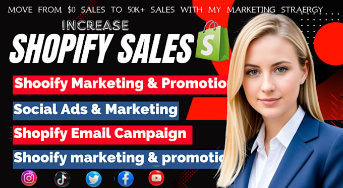 Gig Preview - Increase shopify sales, complete shopify ecommerce marketing, shopify promotion