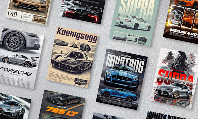 Bestseller - design a custom car poster for any car model in 24 hours