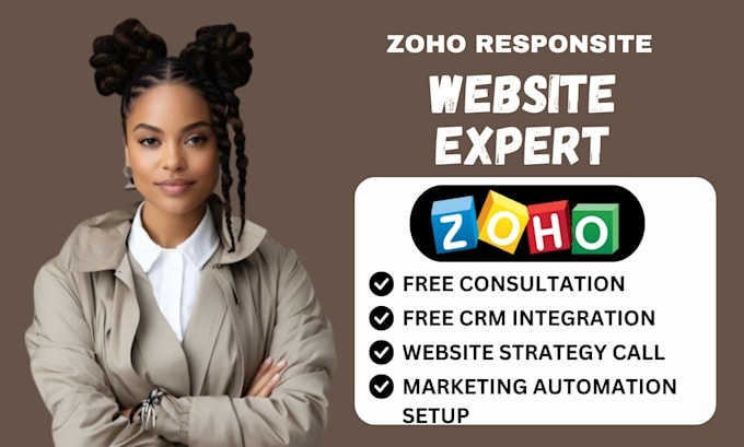 Gig Preview - Zoho landing pages responsive zoho website design and redesign zoho sites