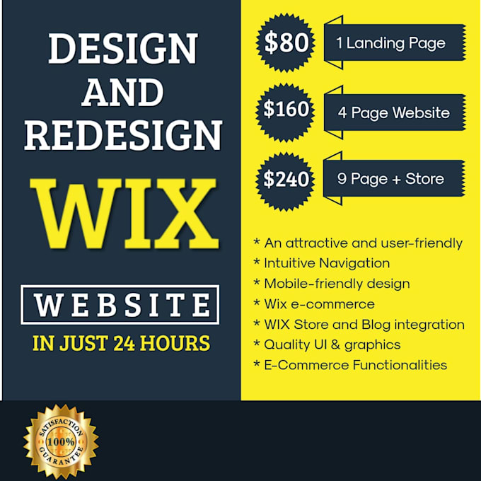 Gig Preview - Design wix website, build wix website and do wix website redesign