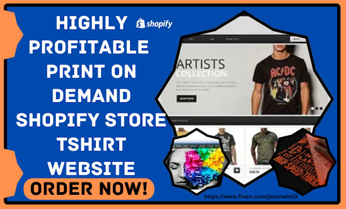 Gig Preview - Create print on demand design shopify store t shirt design etsy shop printify