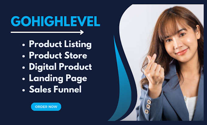 Gig Preview - Setup gohighlevel product store, digital product, sales funnel, landing page