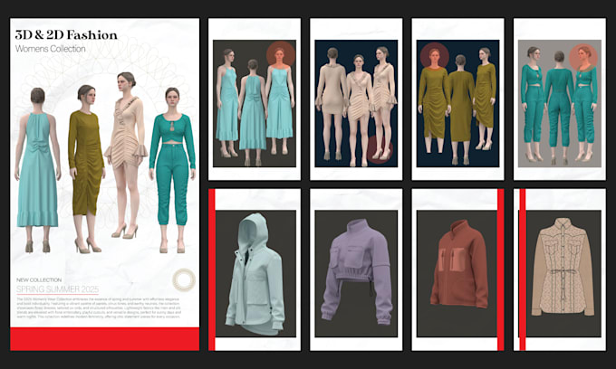 Gig Preview - Create clo3d clothing designs for fashion and ecommerce