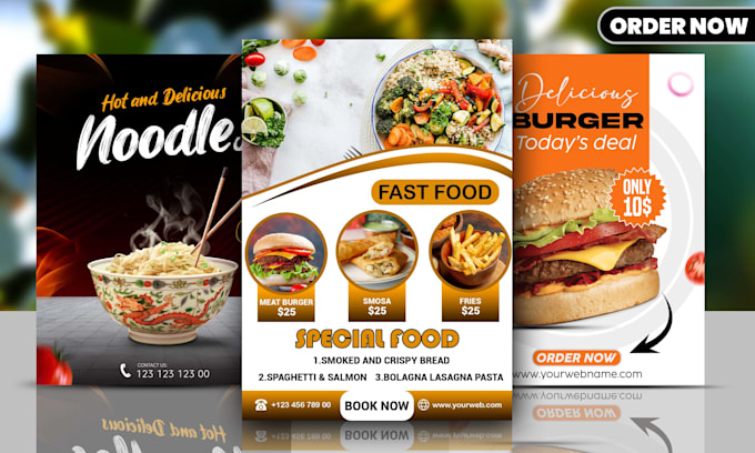 Gig Preview - Design professional food, medical, gym, business, sports, flyer and posters