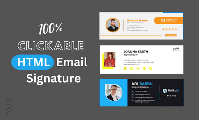 Gig Preview - Create a fully clickable , responsive HTML email signature