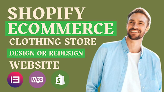 Gig Preview - Do shopify clothing website design, ecommerce store design shopify payment setup