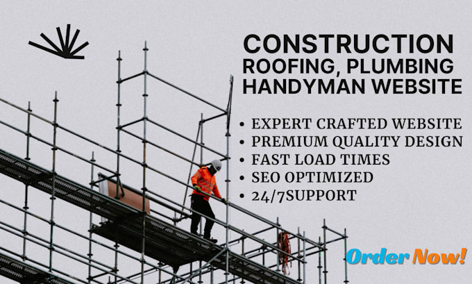 Gig Preview - Build high quality plumbing roofing and construction website