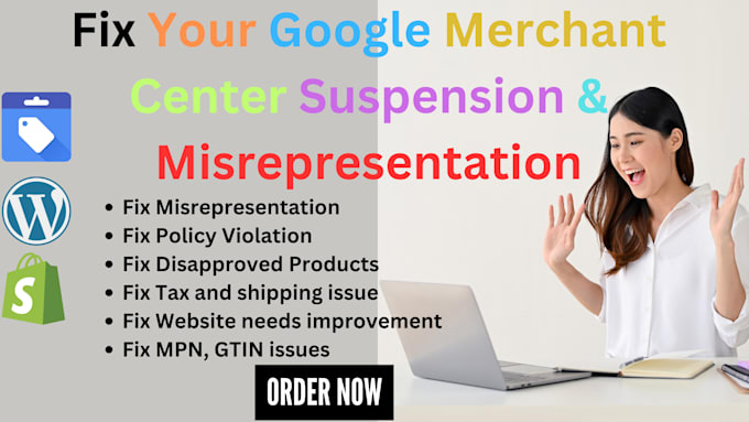 Gig Preview - Fix google merchant center suspension