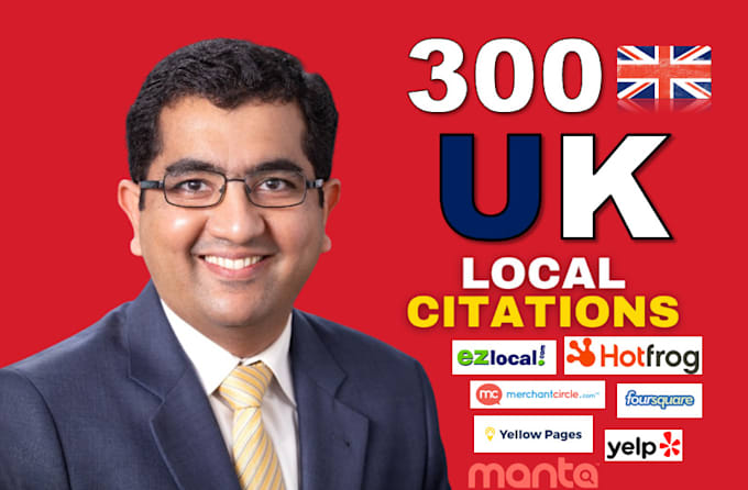 Gig Preview - Build your business on 300 UK local citations directories local SEO