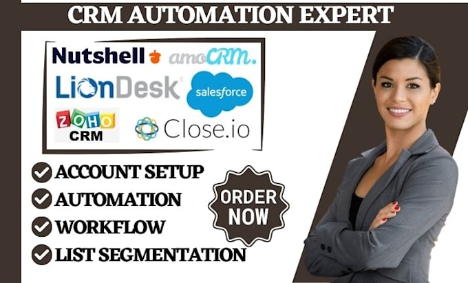 Gig Preview - Setup amo crm close io nutshell crm liondesk salesforce zoho crm automation crm