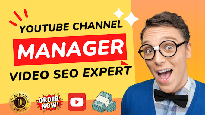 Bestseller - manage your youtube channel and optimize videos with expert SEO