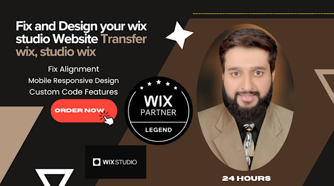 Gig Preview - Fix and design your wix studio website transfer wix, studio wix