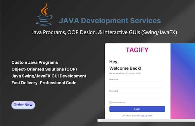 Gig Preview - Create java projects using oop and gui design