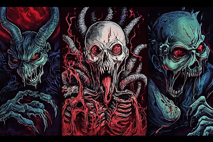 Gig Preview - Draw high quality detailed dark art illustration