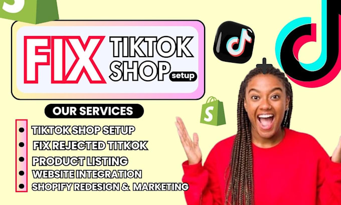 Gig Preview - Fix rejected tiktok shop verification issue tiktok shop dropshipping tiktok shop