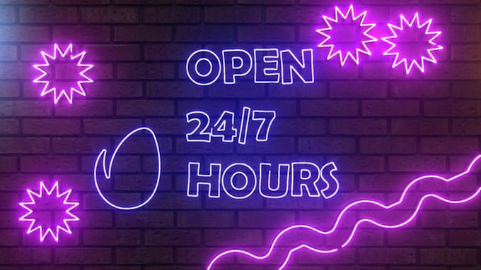 Gig Preview - Create neon sign intro with you customization logo or text