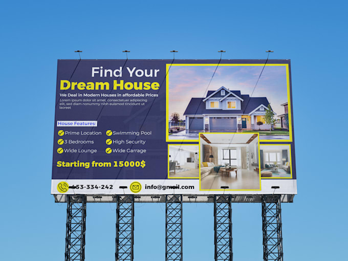 Gig Preview - Design print ready real estate signage,banner and billboard