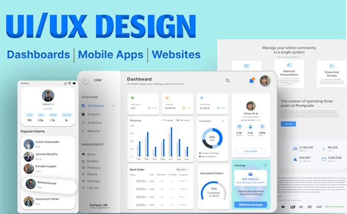 Gig Preview - Figma website design or ui ux design in figma, mobile app, dashboard design ui