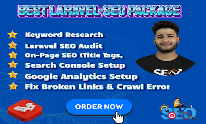 Gig Preview - Best laravel SEO package fixed all site bug for top rankings