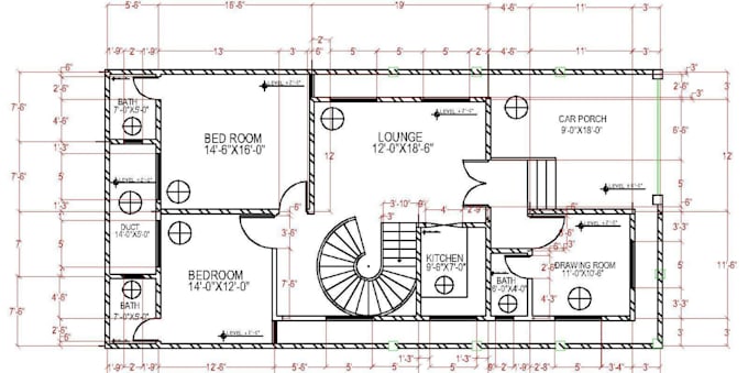 Gig Preview - Draw complex 3d house plan, block construction mep drawing, autocad ,revit plan