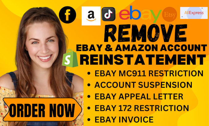 Gig Preview - Reinstate your suspended ebay account remove mc011 restriction ebay reopen