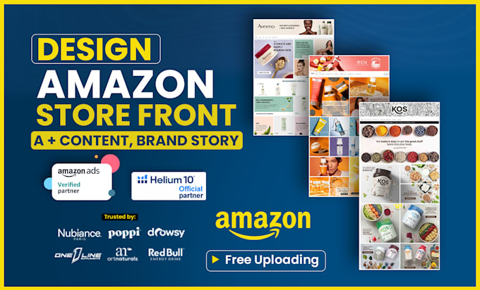 Gig Preview - Design and install modern amazon store or brand storefront