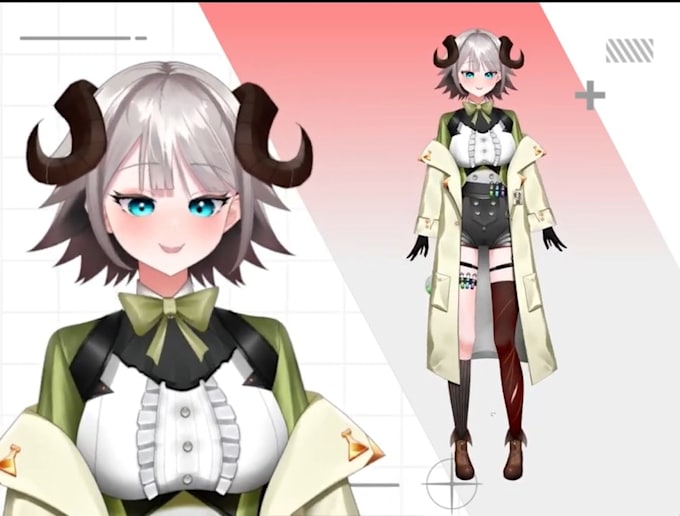 Gig Preview - Draw and rig 2d vtuber model, anime vtuber model, pngtuber, live2d rigging