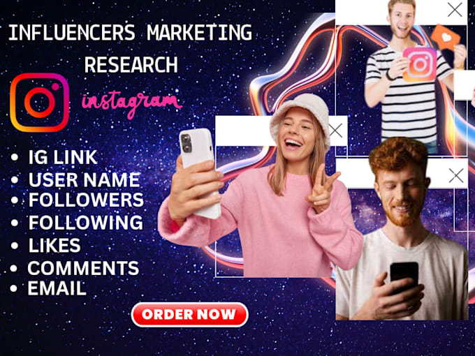 Gig Preview - Do research to find influencer to market your brand