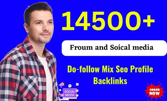 Gig Preview - Make 14500 social networks and forum profile SEO backlinks