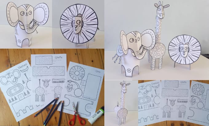 Gig Preview - Create a paper craft activity for kids and adults