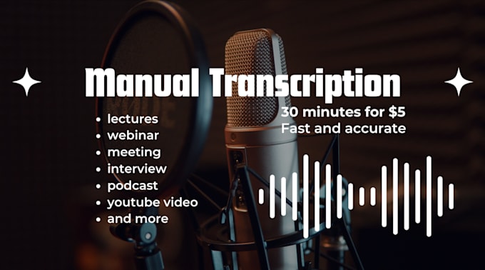 Gig Preview - Do audio or video transcription 60 minutes in 24 hours