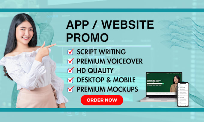 Gig Preview - Create engaging website and app explainer or demo promo video ads