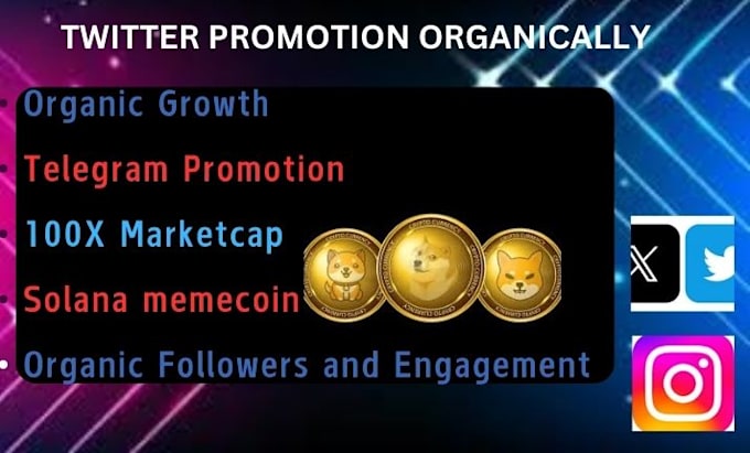 Gig Preview - Provide organic growth with twitter x promotion or crypto telegram marketing