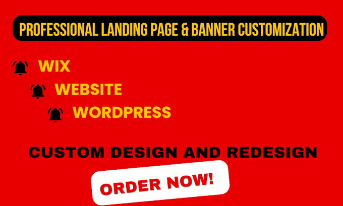 Bestseller - design wordpress wix landing sales squeeze page redesign banner customization