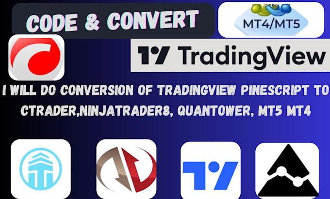 Gig Preview - Do conversion of tradingview pine script to ctrader ninjatrader8, quantower, mt5