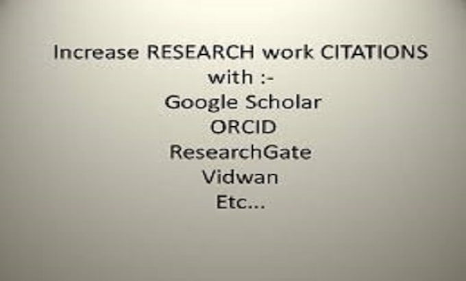 Gig Preview - Backdate citations increase google scholar citations publish article