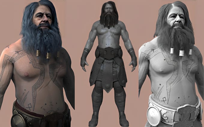 Gig Preview - Do 3d realistic character 3d metahuman character 3d game character 3d rigging