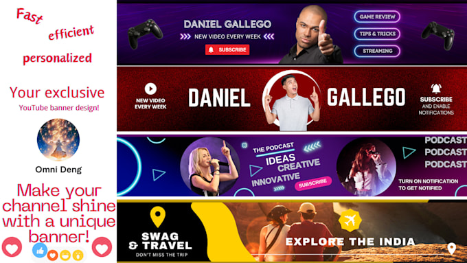 Gig Preview - Customize your youtube hit banners