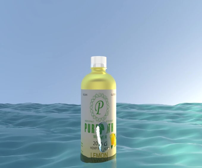 Gig Preview - Put label on any bottle supplement, 3d plastic bottle or glass bottle, 3d model