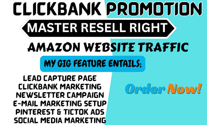 Gig Preview - Do master resell right clickbank amazon affiliate marketing for passive income